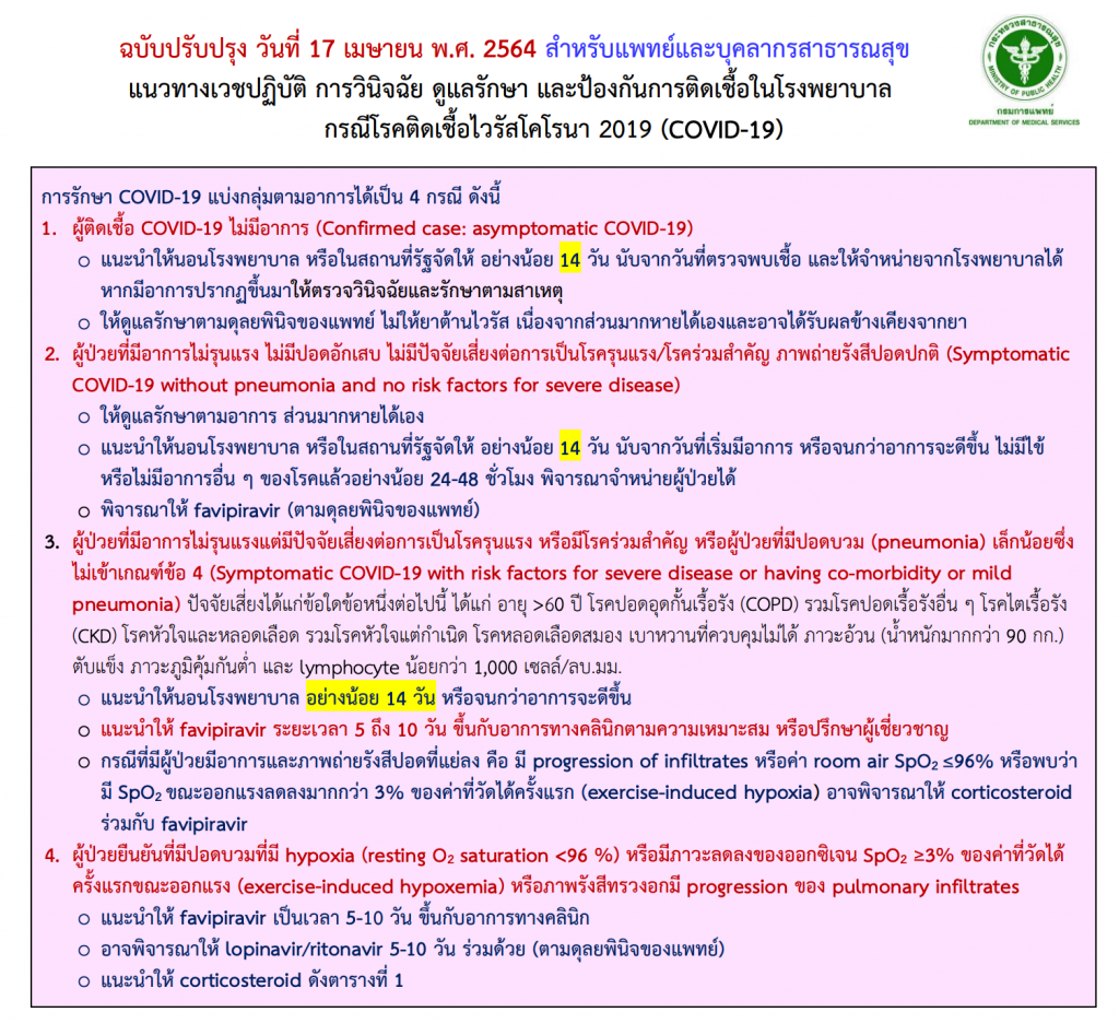 แนวทางการปฏิบัติของกระทรวงสาธารณสุข